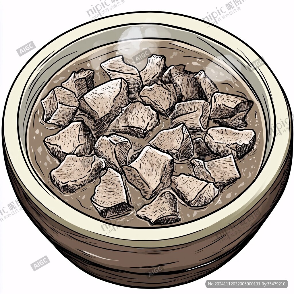 大锅卤肉插画
