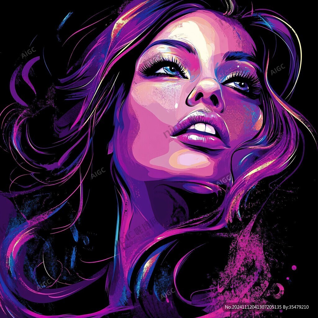 美女潮流插画