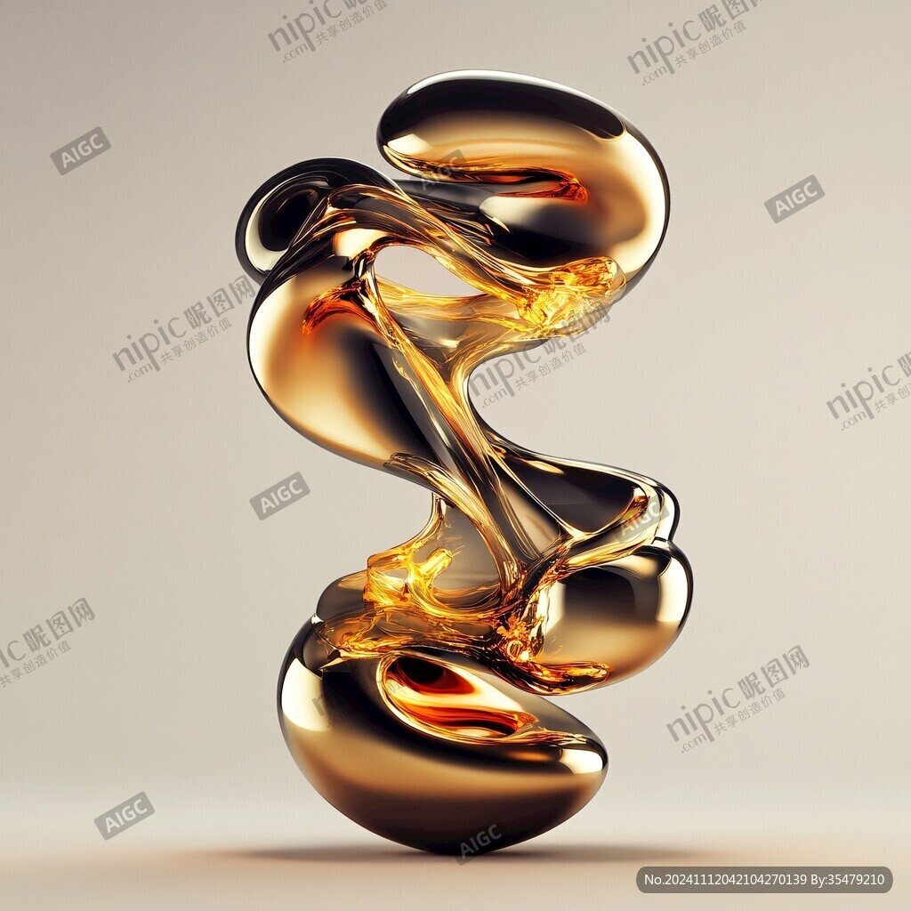 4d金色线条艺术