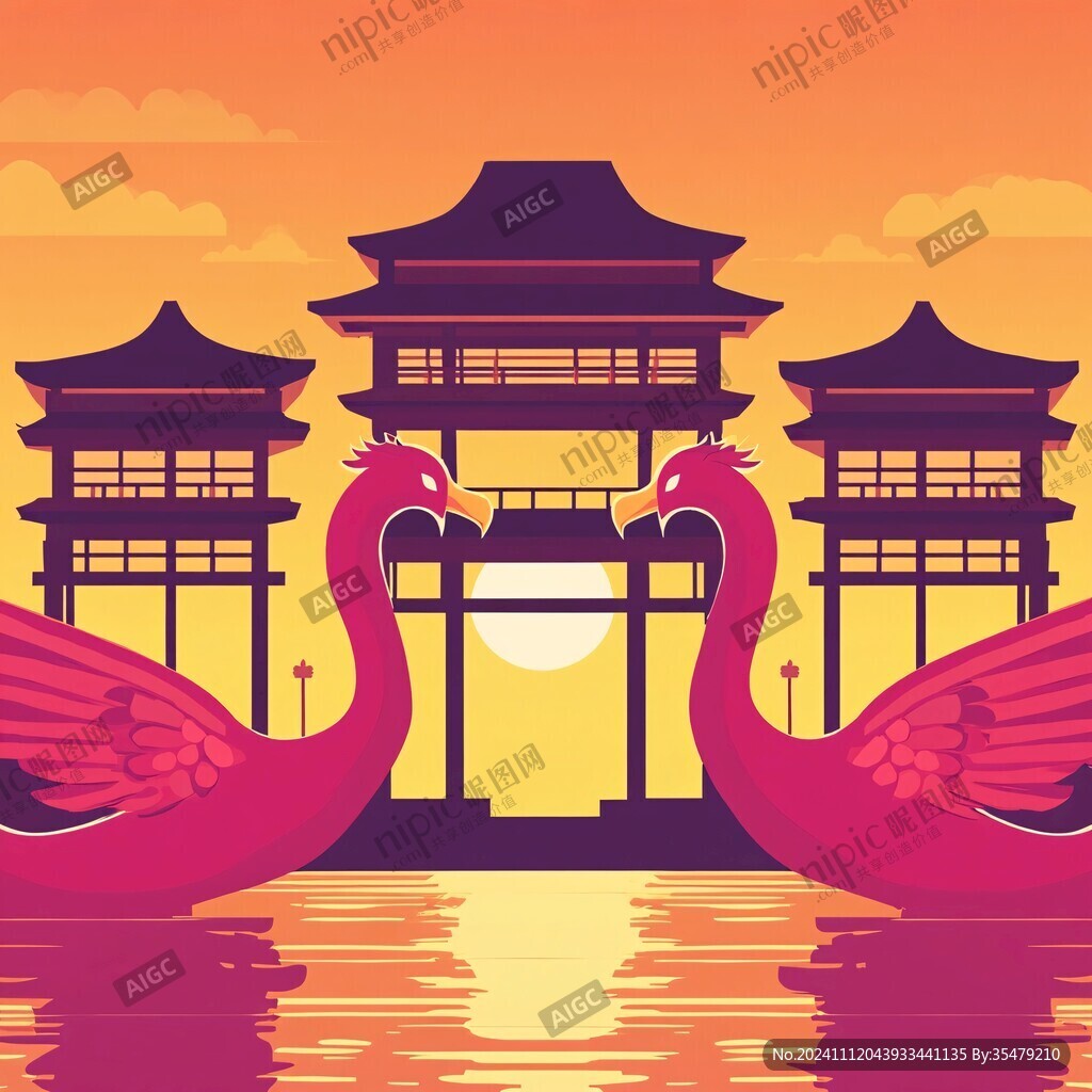 国潮建筑金马碧鸡
