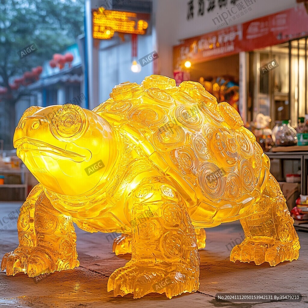 金钱龟石像
