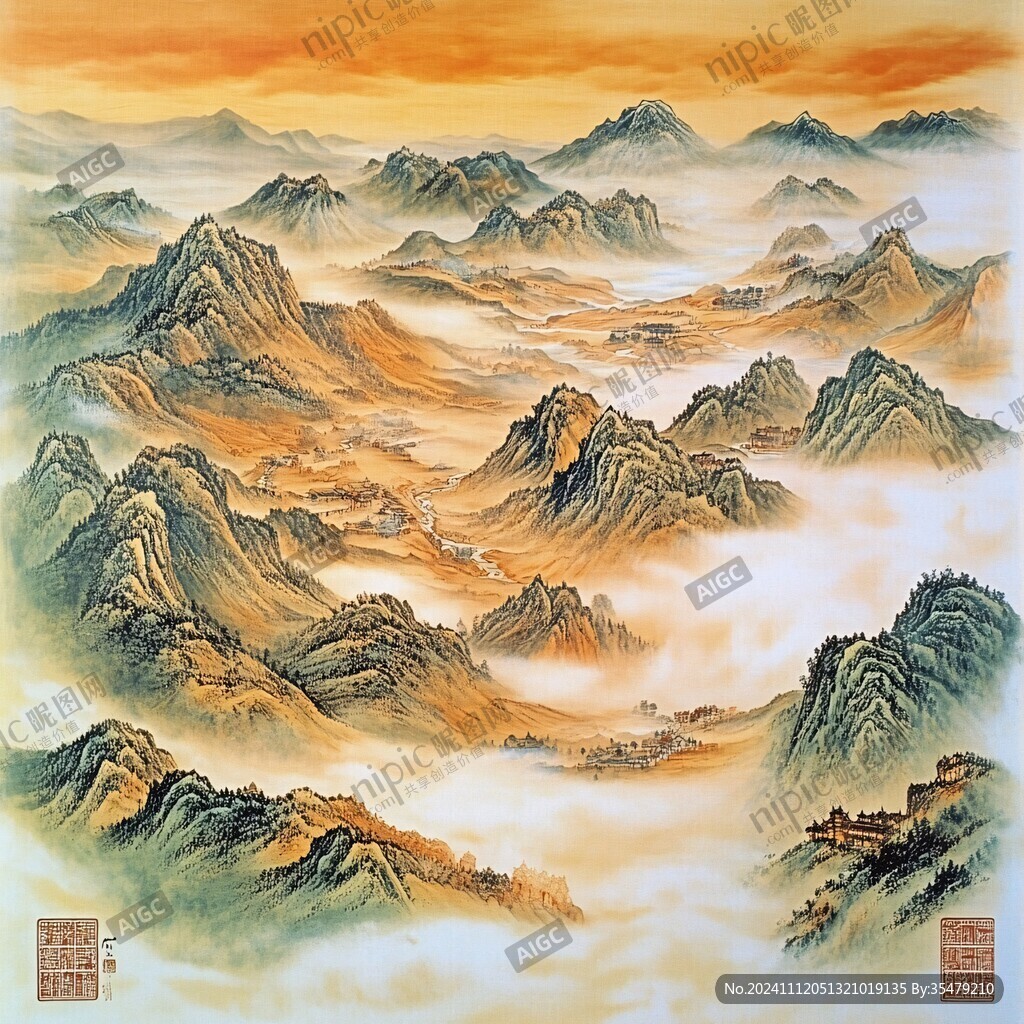金光万丈绘画