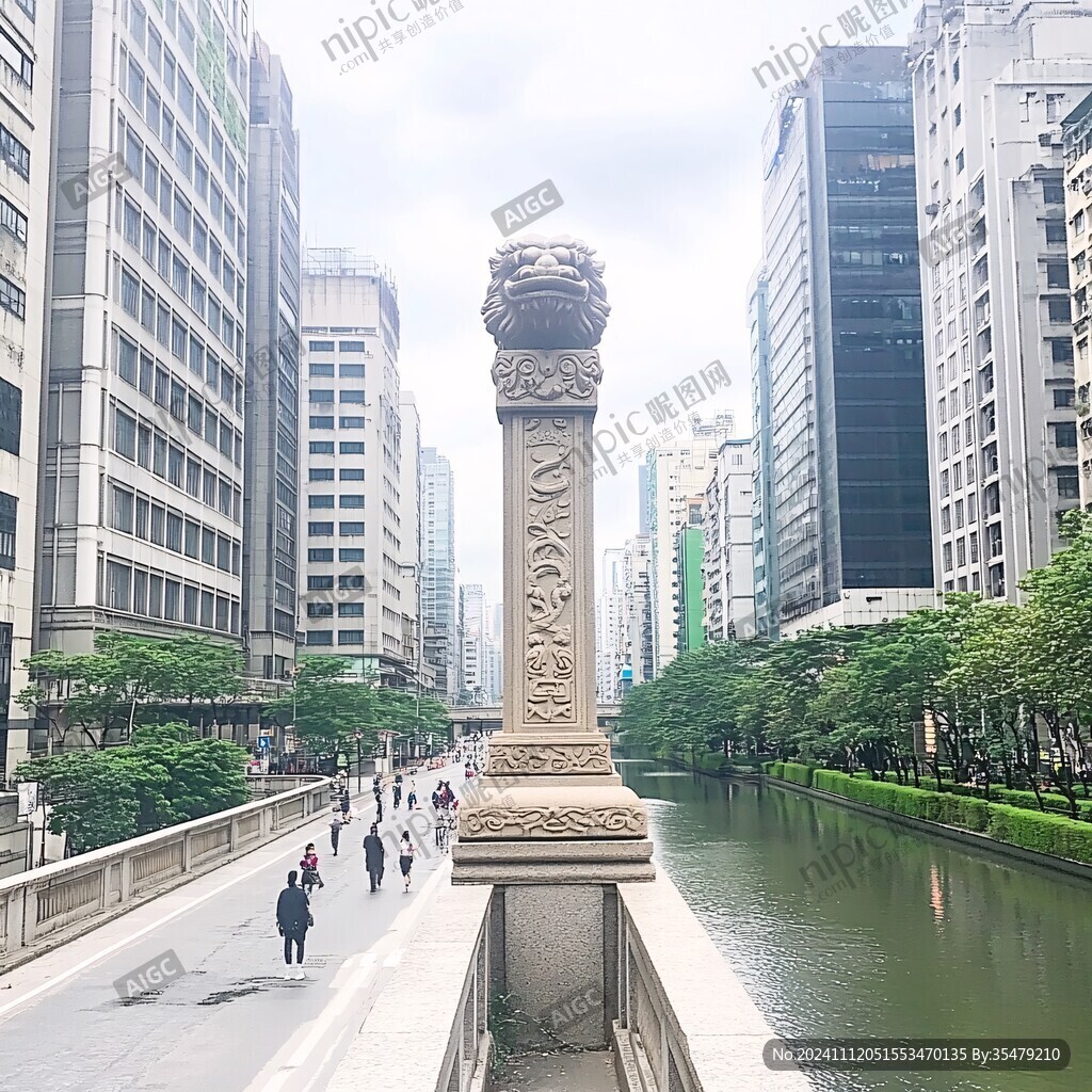 新加坡狮头鱼尾像