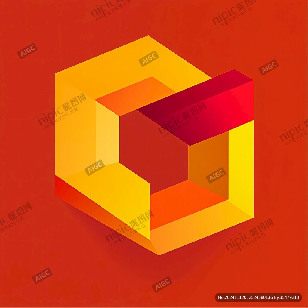 立体方块logo