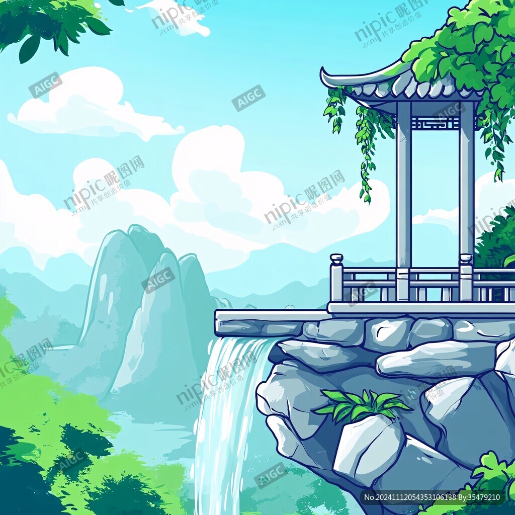 风景区插画