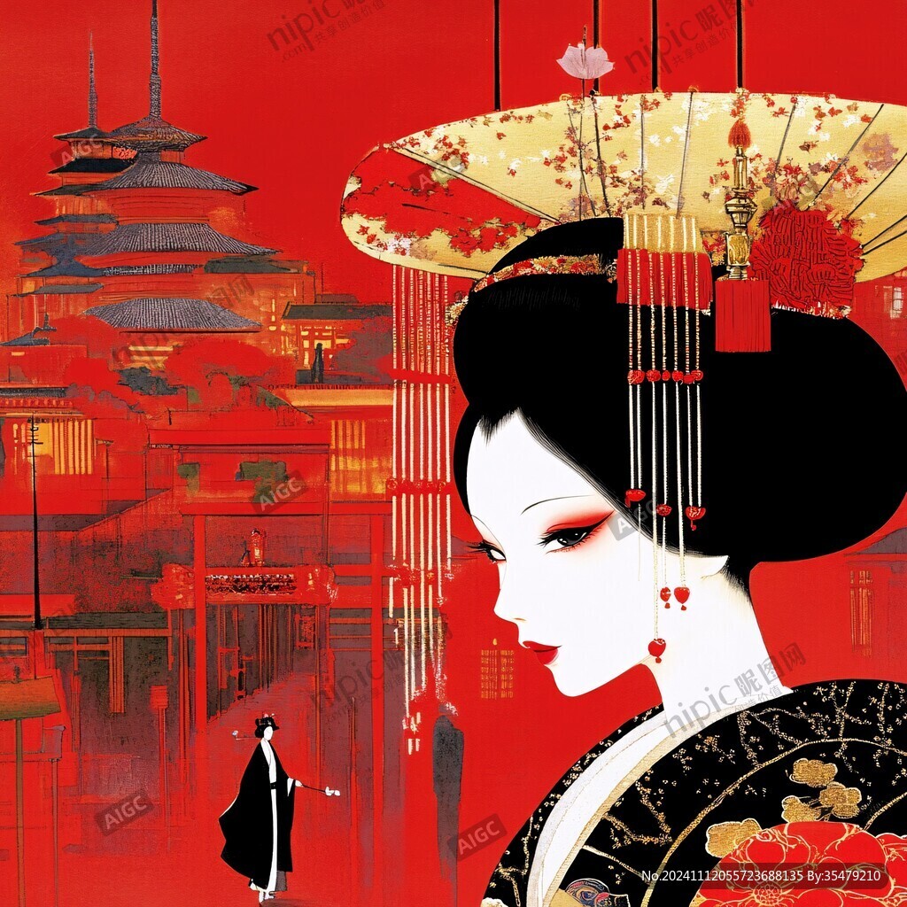 插画艺妓