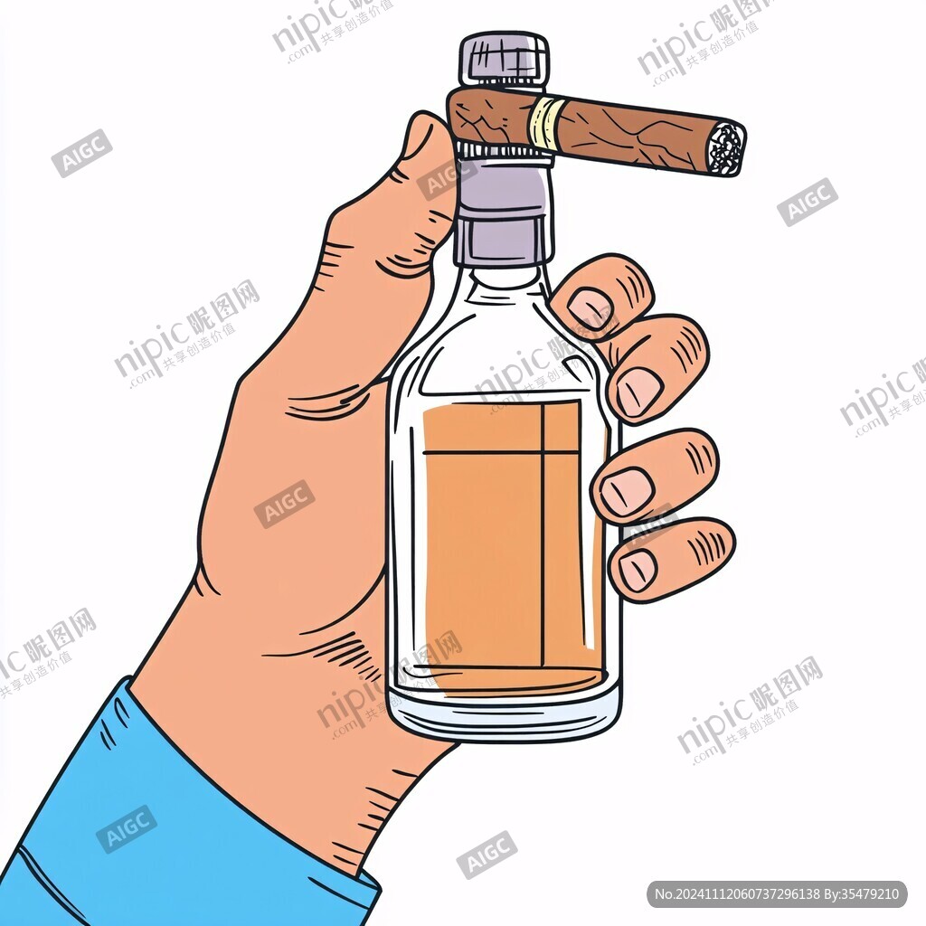 烟酒插画