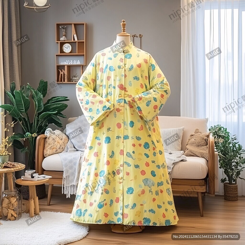 黄纱女长袍