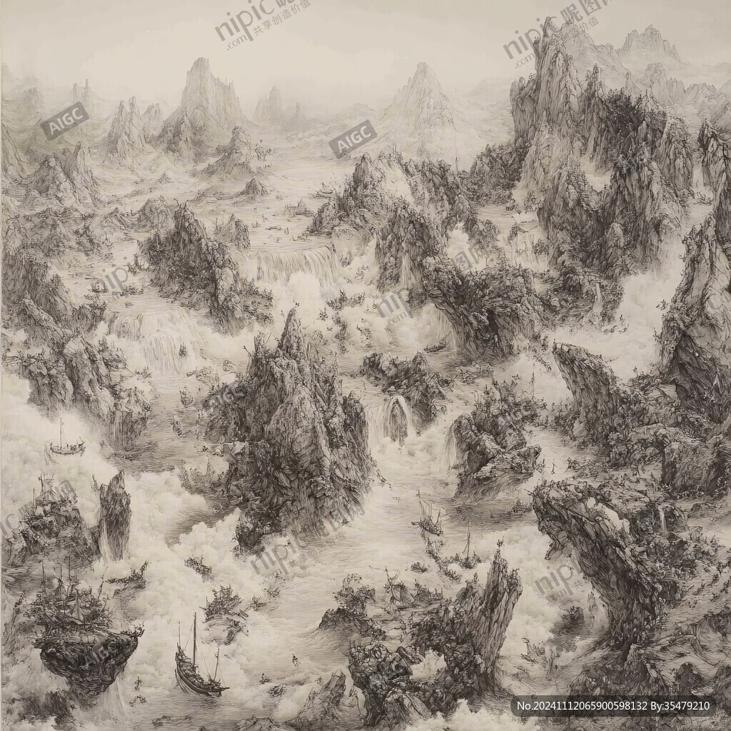 应龙画河海