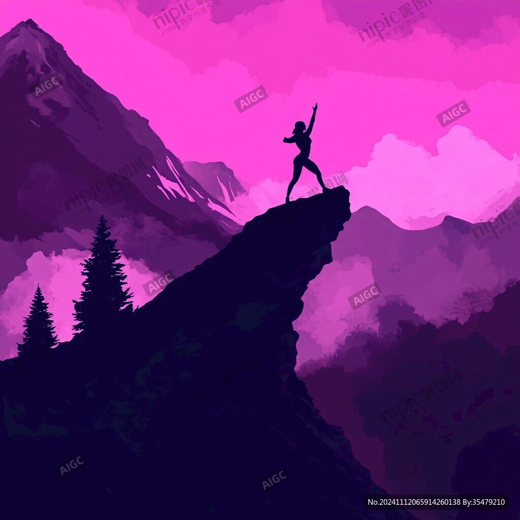 登山插画