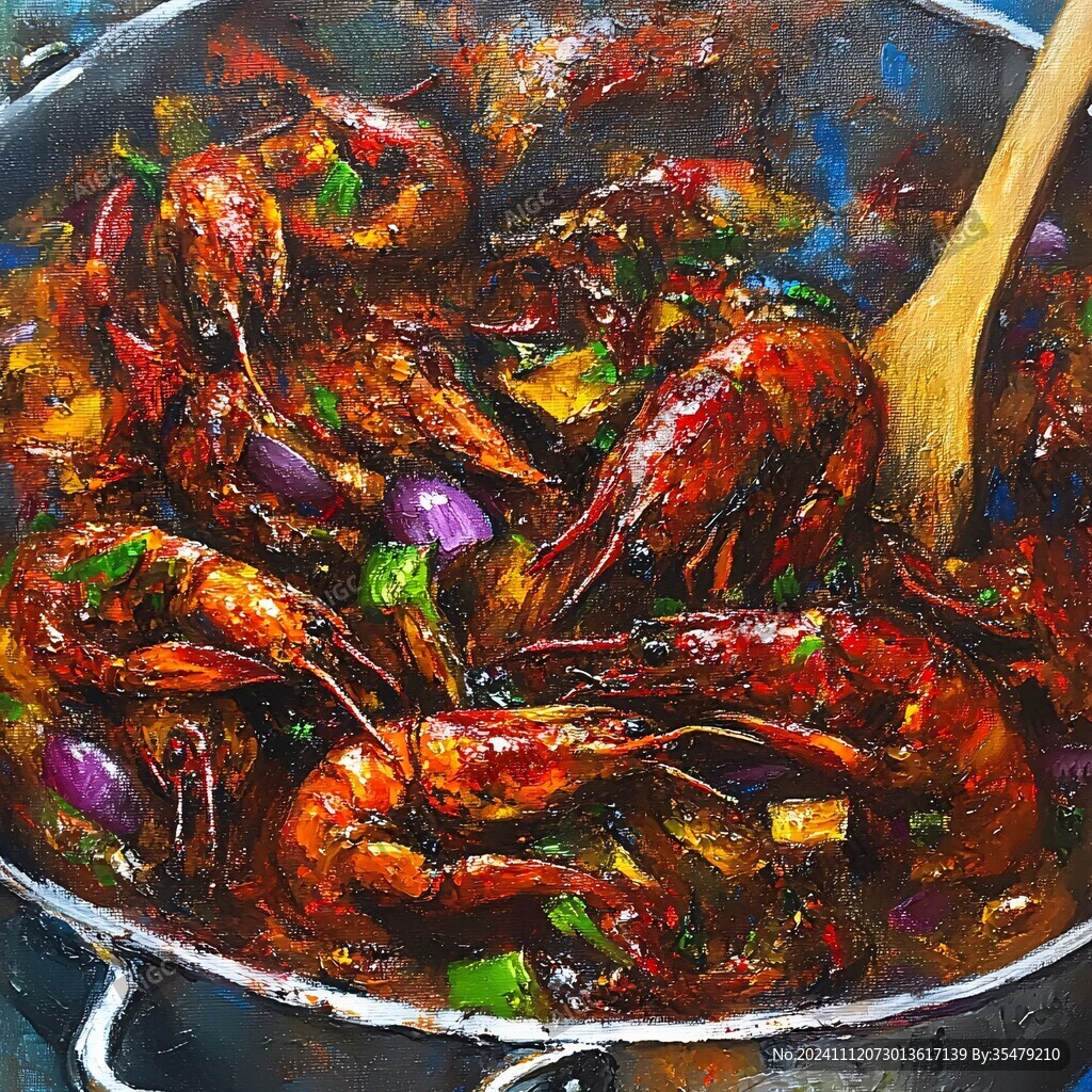 麻辣虾手绘