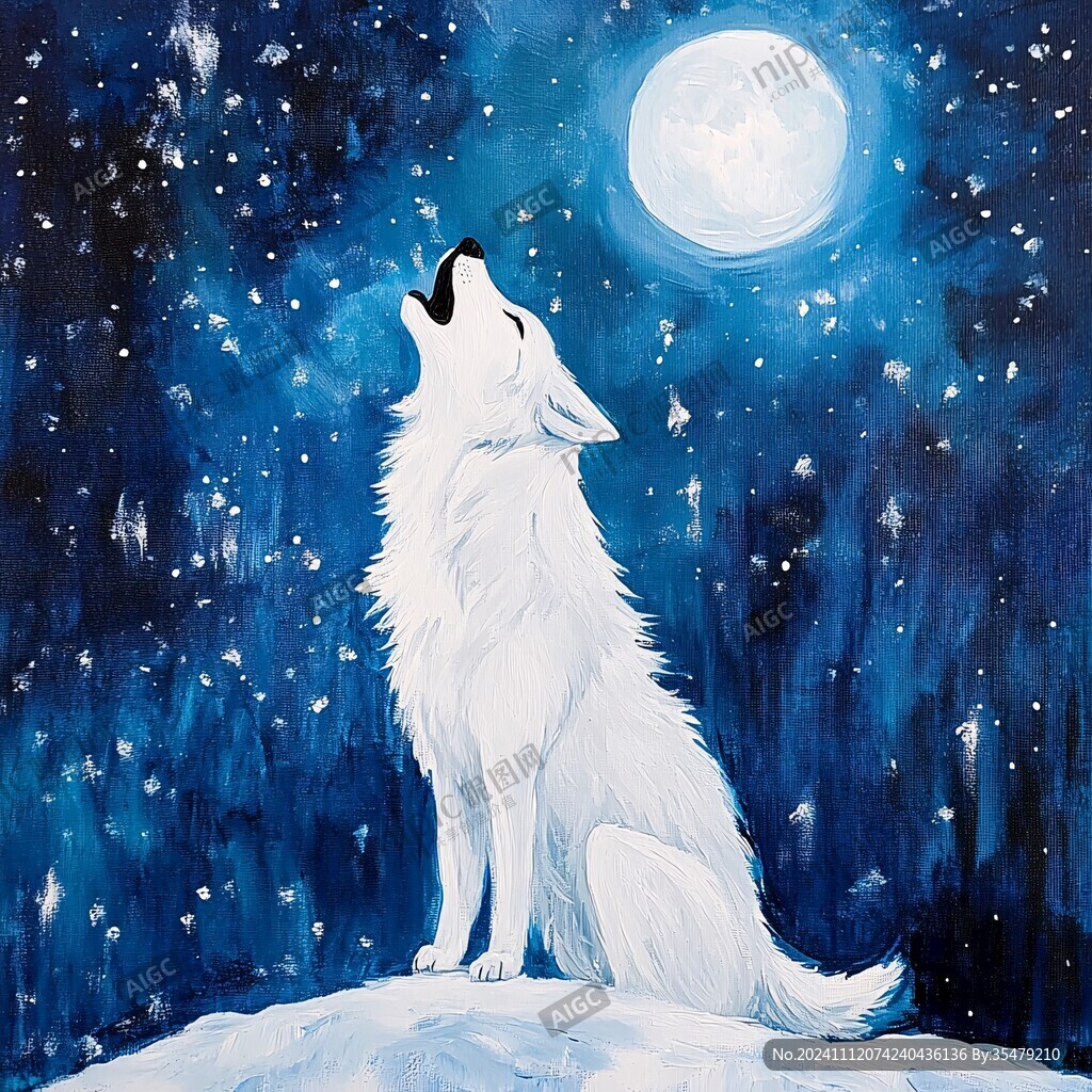 原创插画萨摩耶