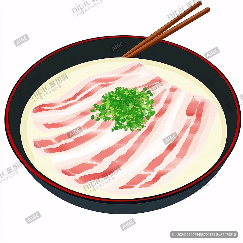 砂锅白肉插画