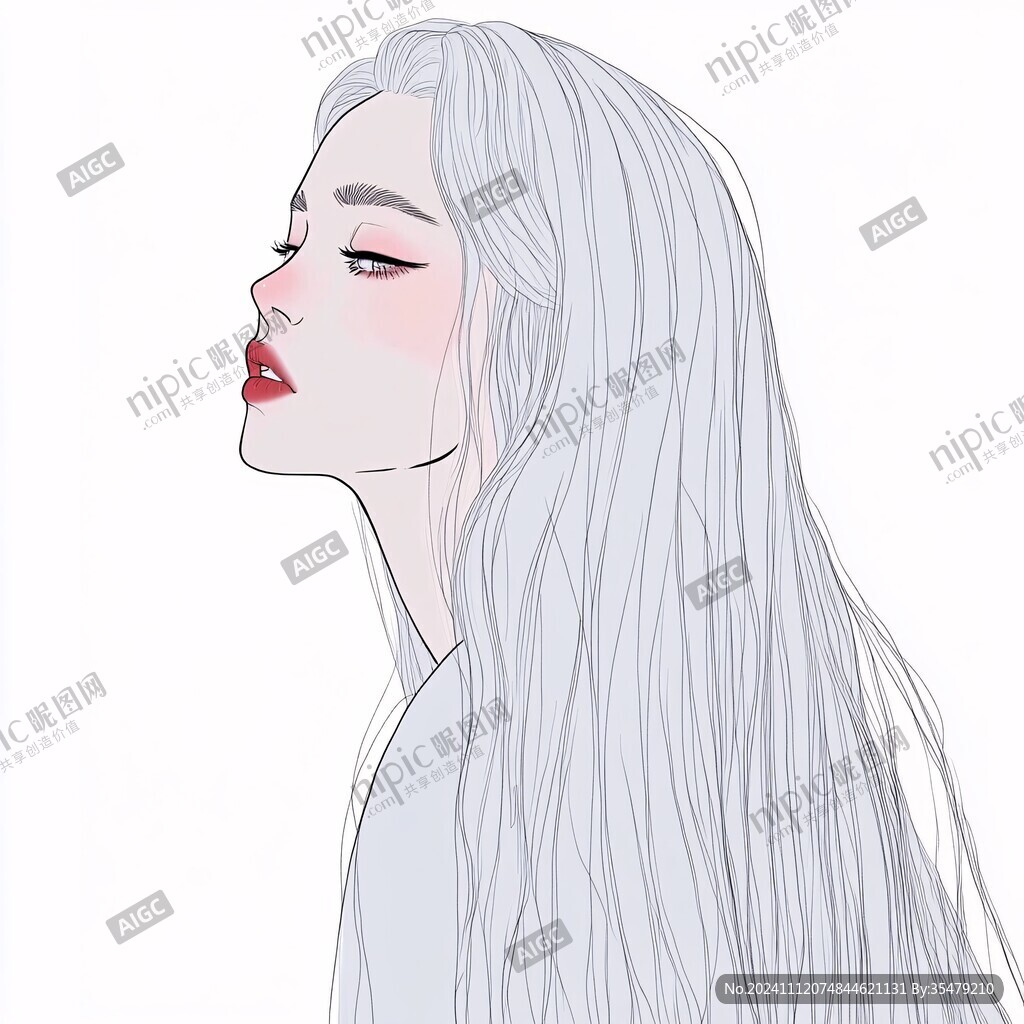 手绘女生头像