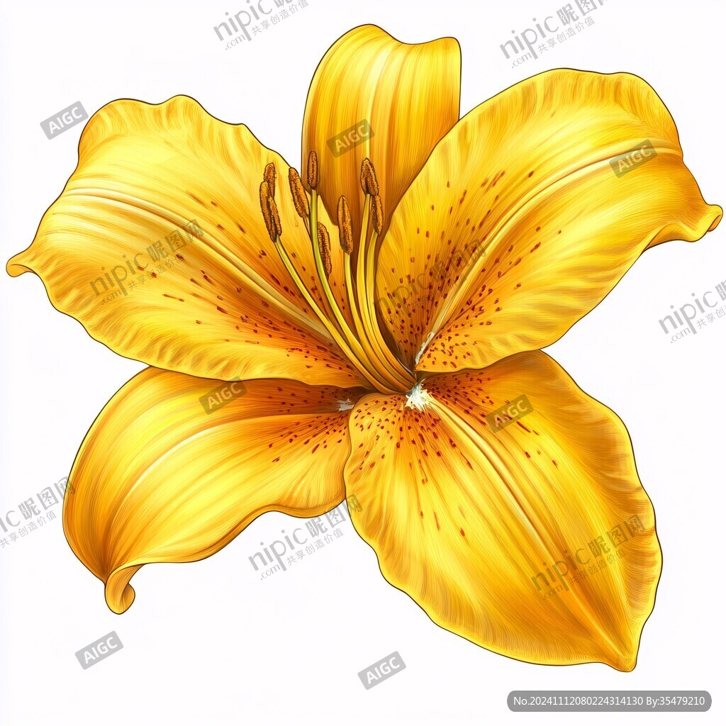 高精手绘黄金拉丝花卉