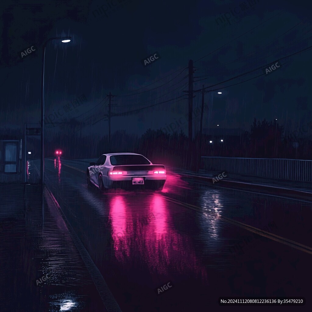雨夜行人与车辆