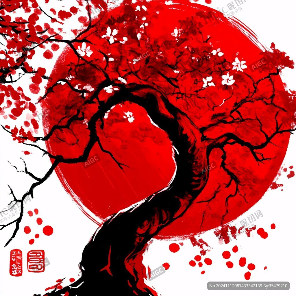 古风意境树