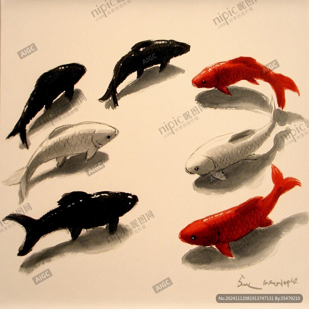 鱼类3d画