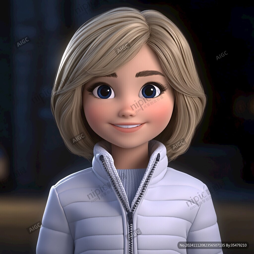 3d卡通女孩