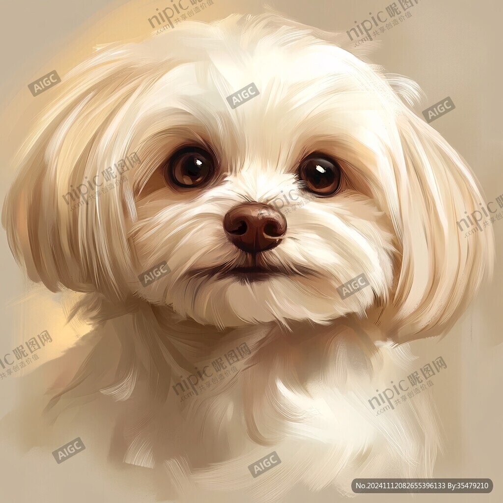 狗狗写实插画
