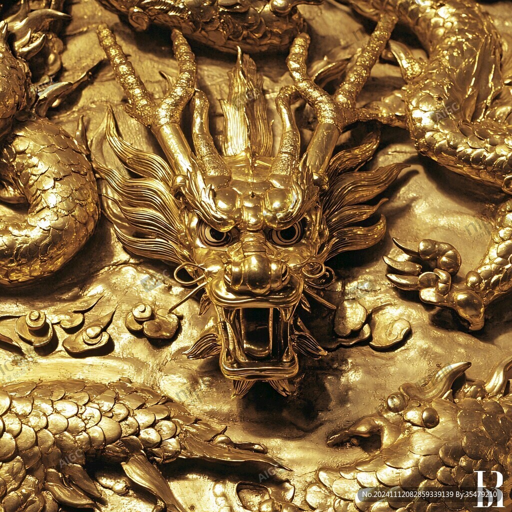 金色龙浮雕