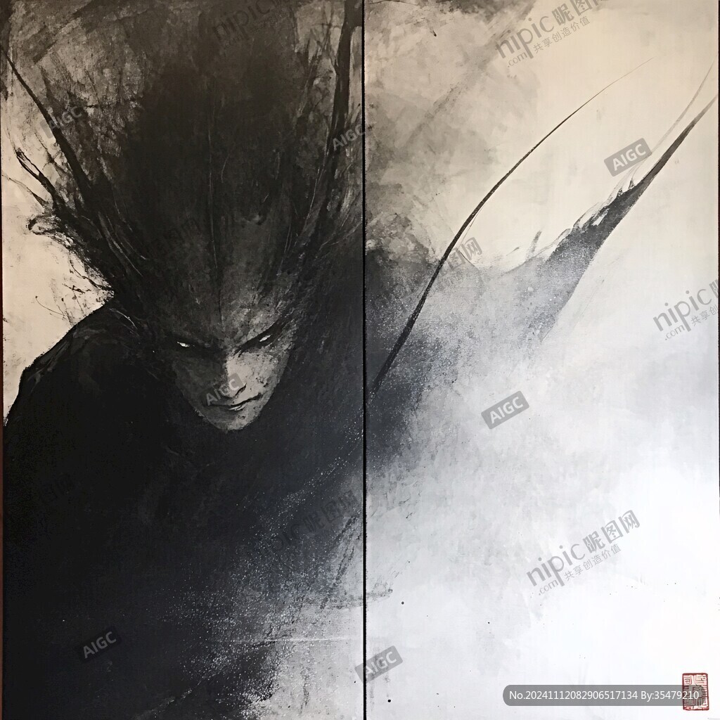 赤锋对夹意境画