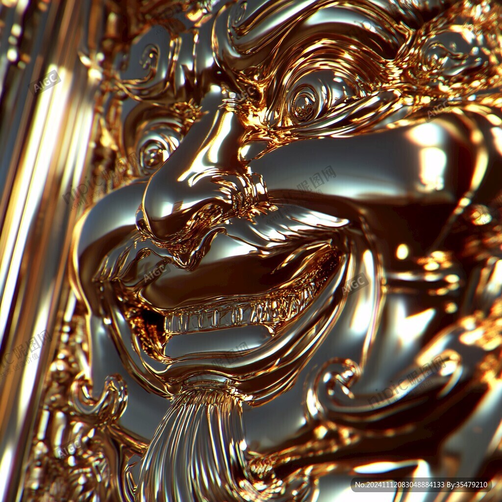 金属质感插画