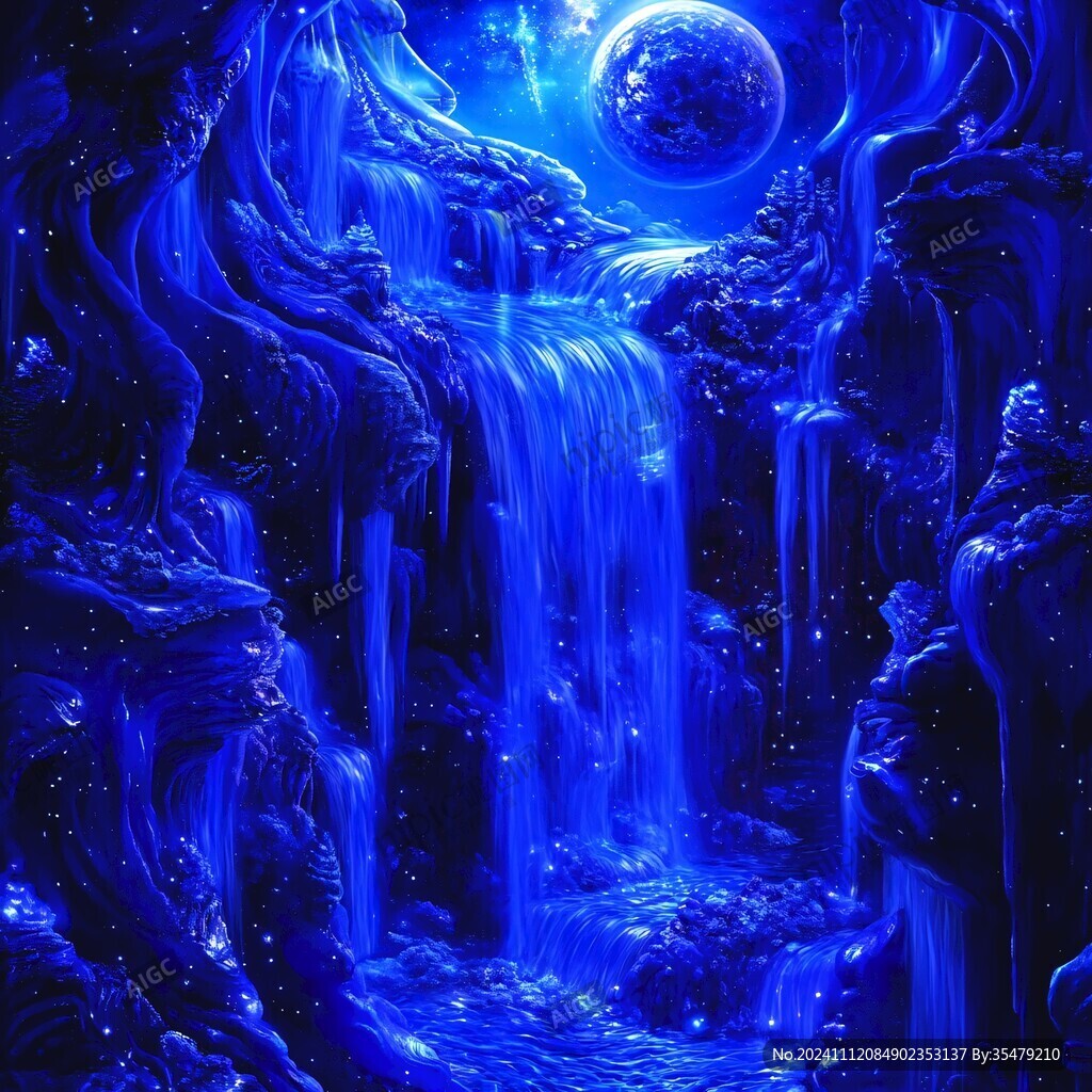 蓝月夜梦幻唯美奇幻