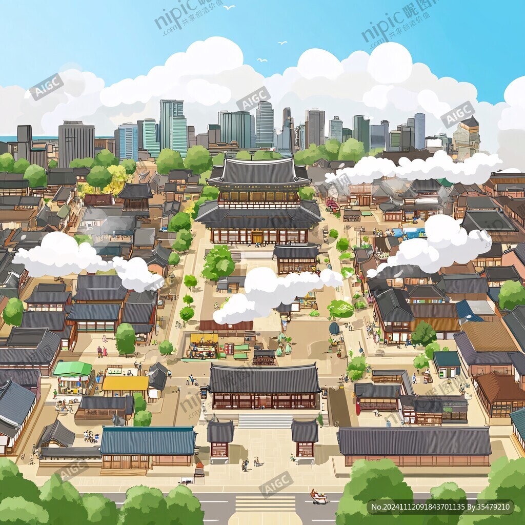 首尔插画