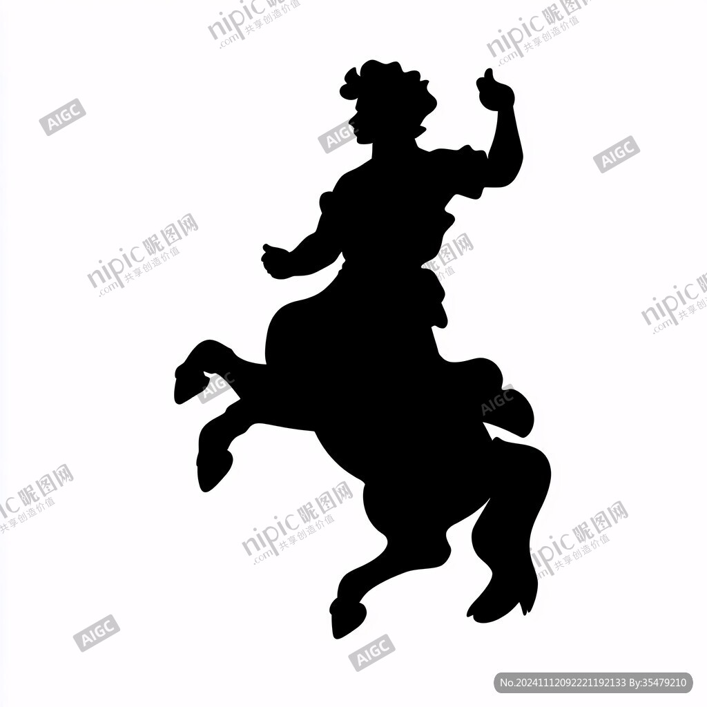 骑马雕像剪影