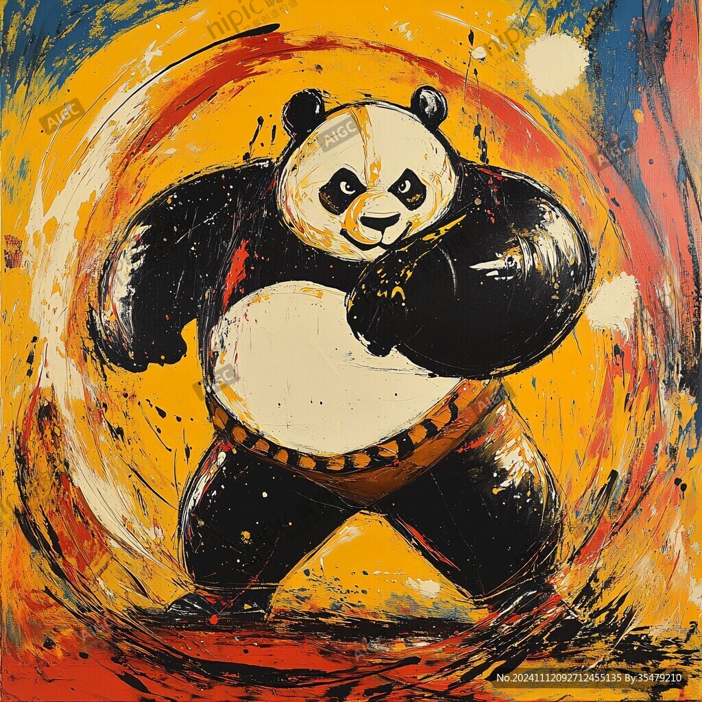 功夫熊猫插画