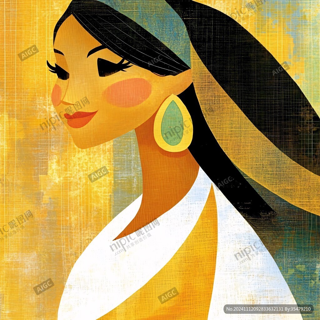 民族女性插画