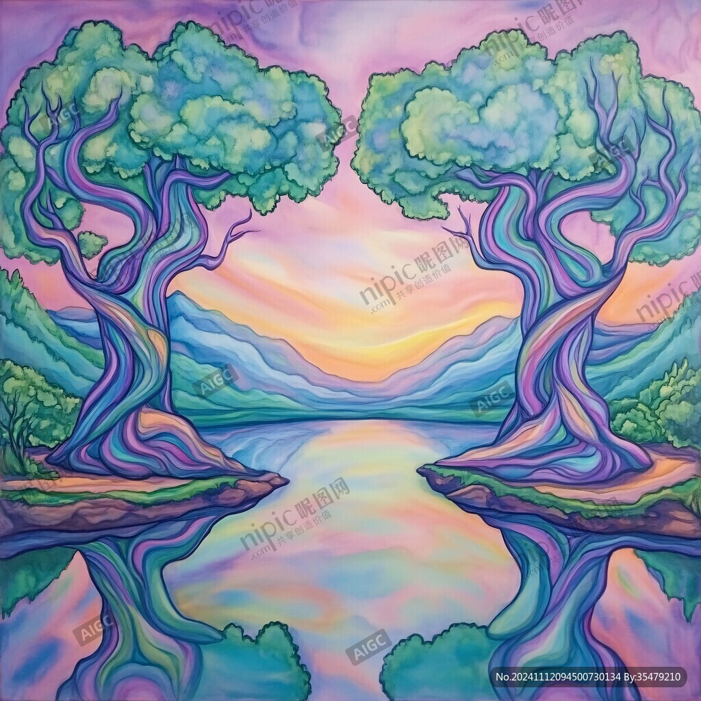 油画同水画