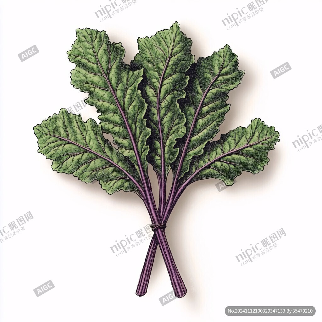 红菜苔插画