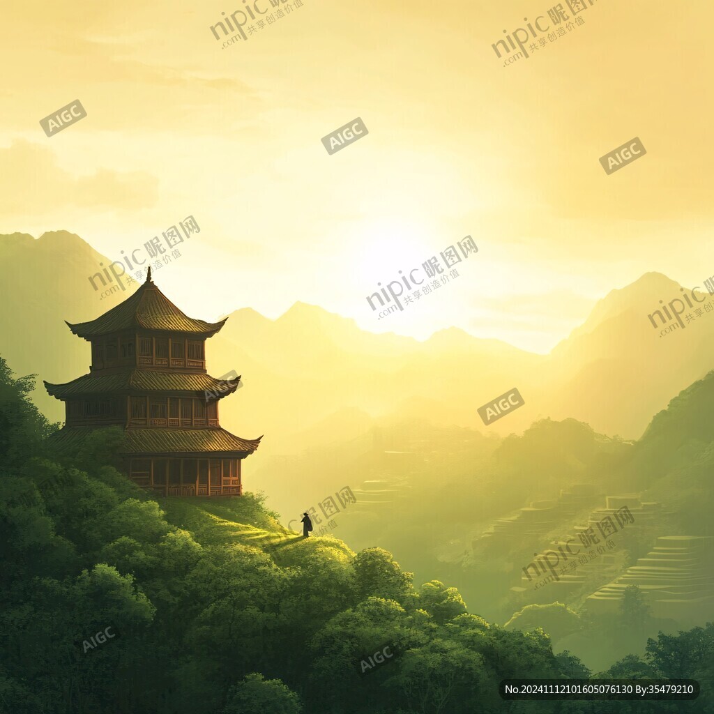 黄鹤楼插画