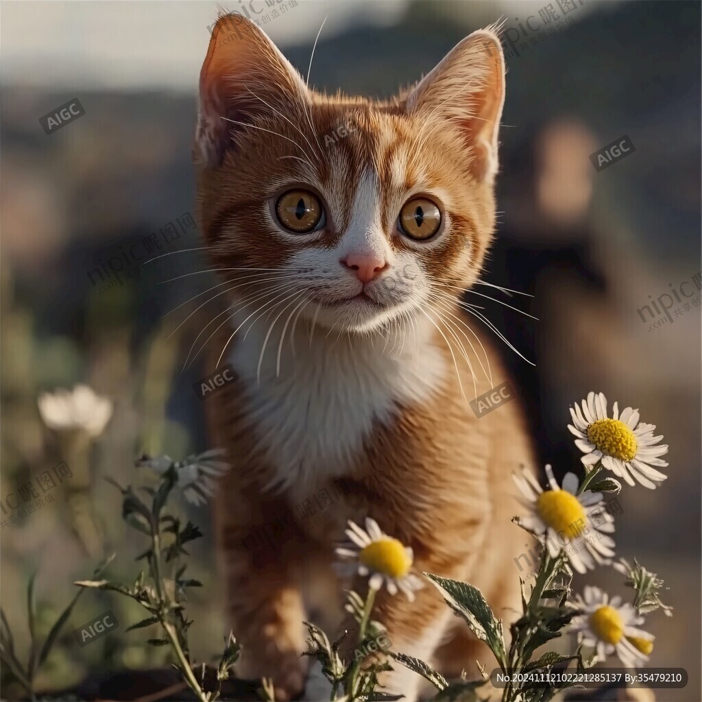阳光下的小花猫