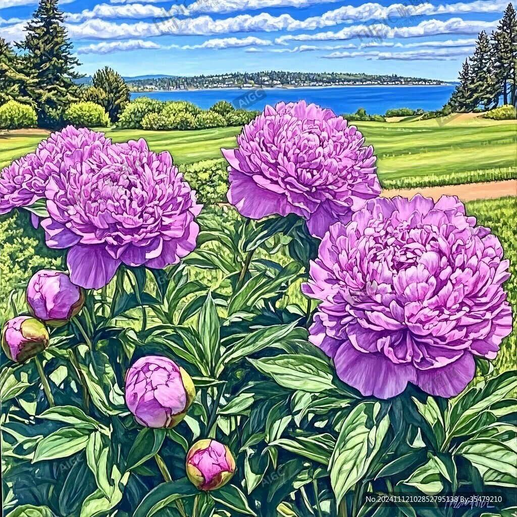 芍药装饰画