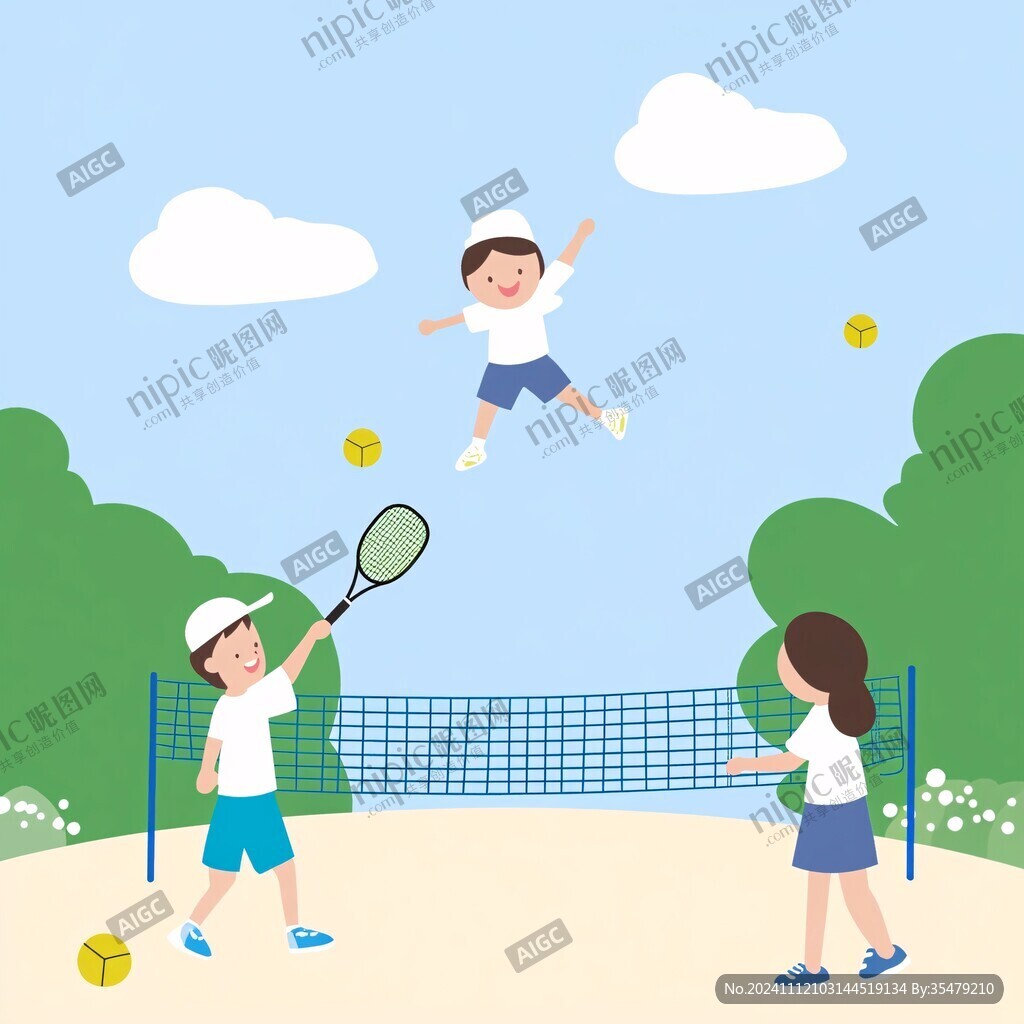 运动幼儿天真插画