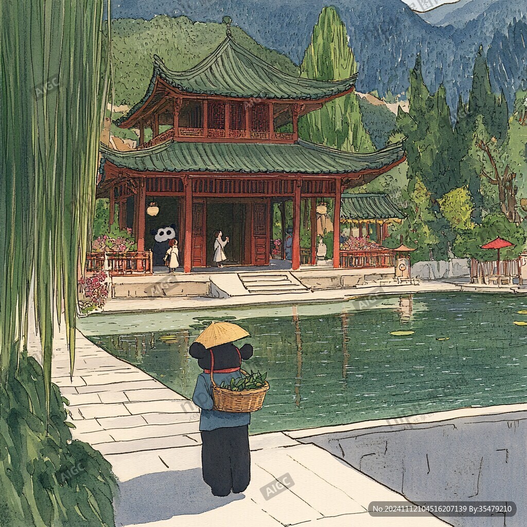 天一阁插画