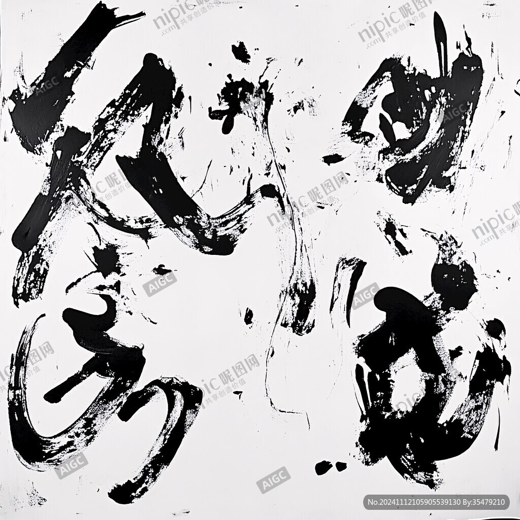 抽象水墨一字