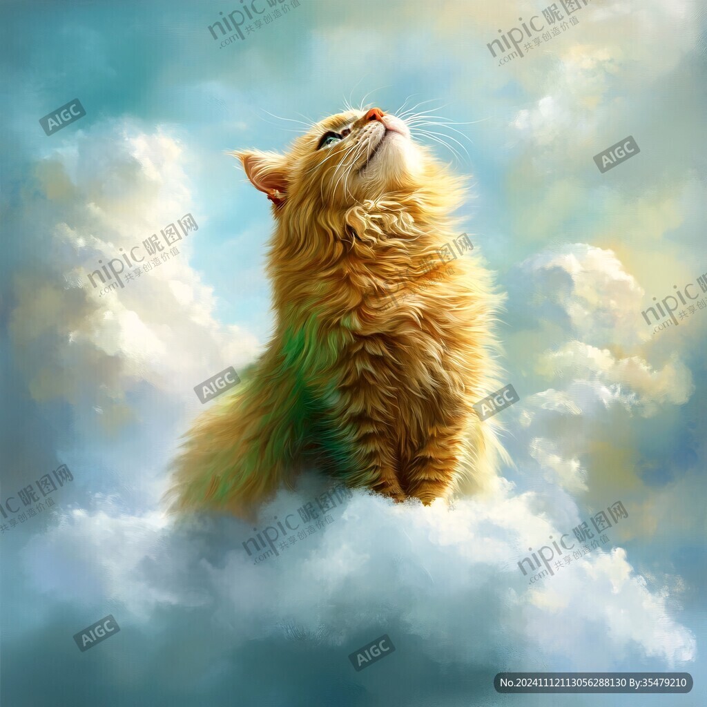云彩下的小猫