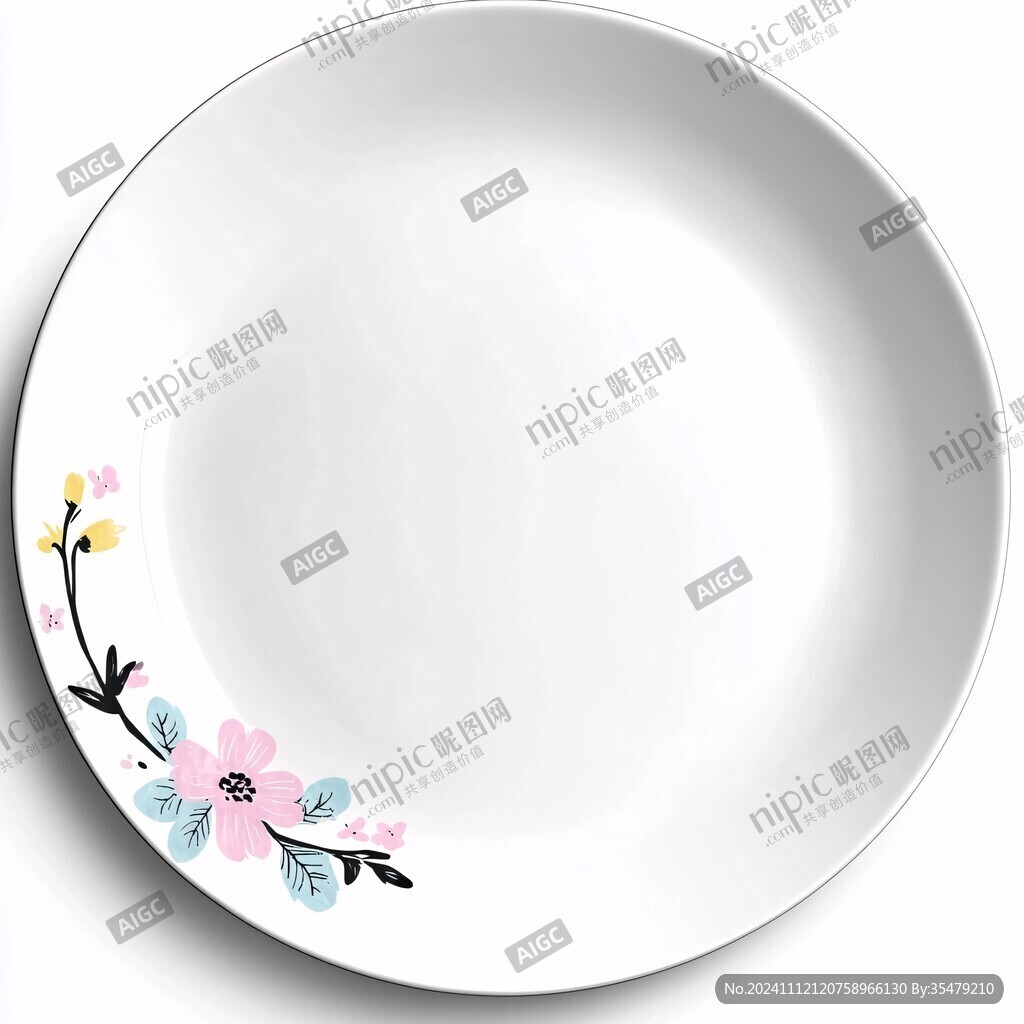 插画效果盘子