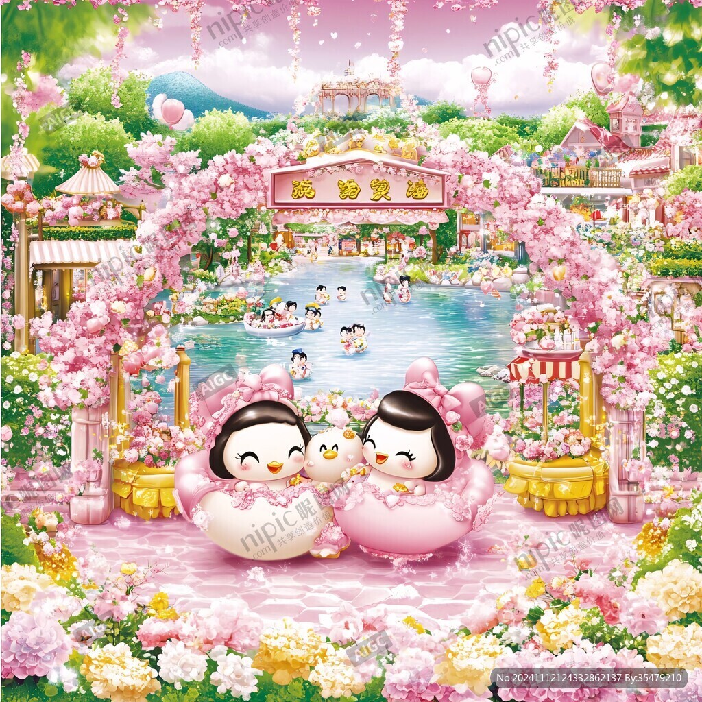 3d地贴婚礼立体画