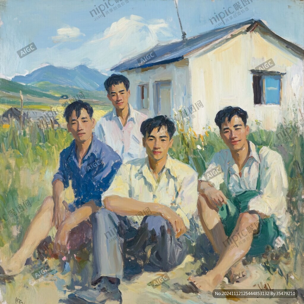 知青岁月油画