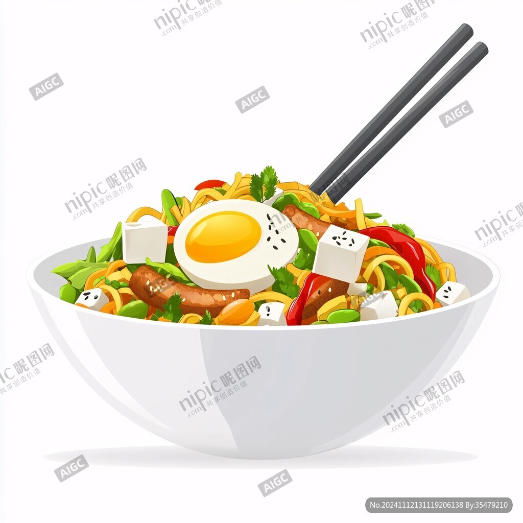 面碗插画