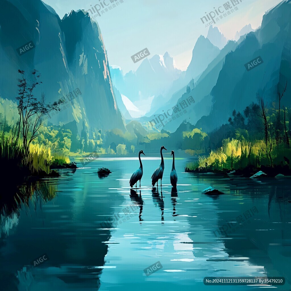 宽屏风景画