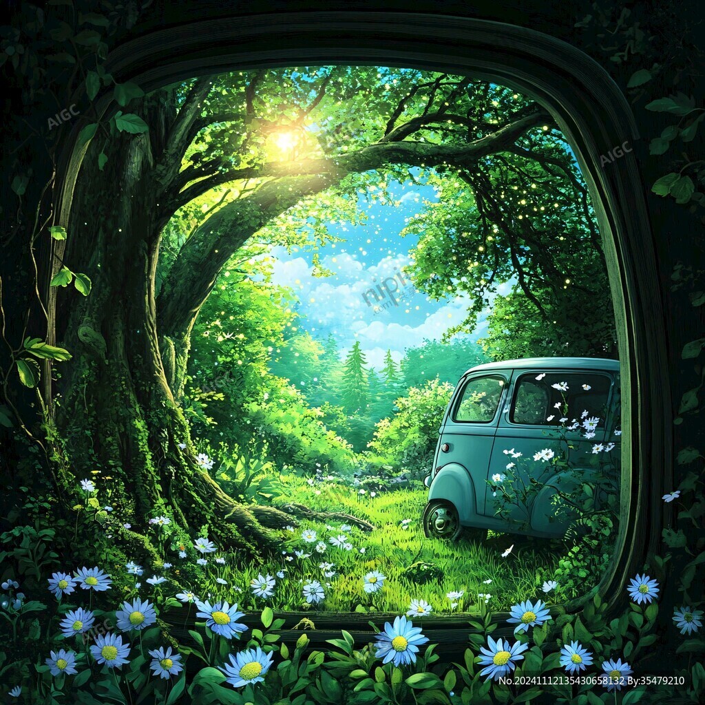 梦幻森林立体画