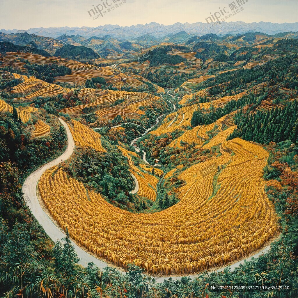 八卦田秋色