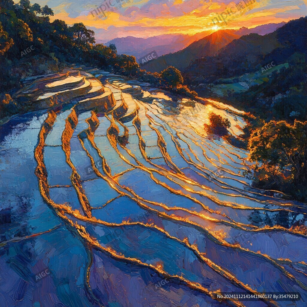 蓝光梯田