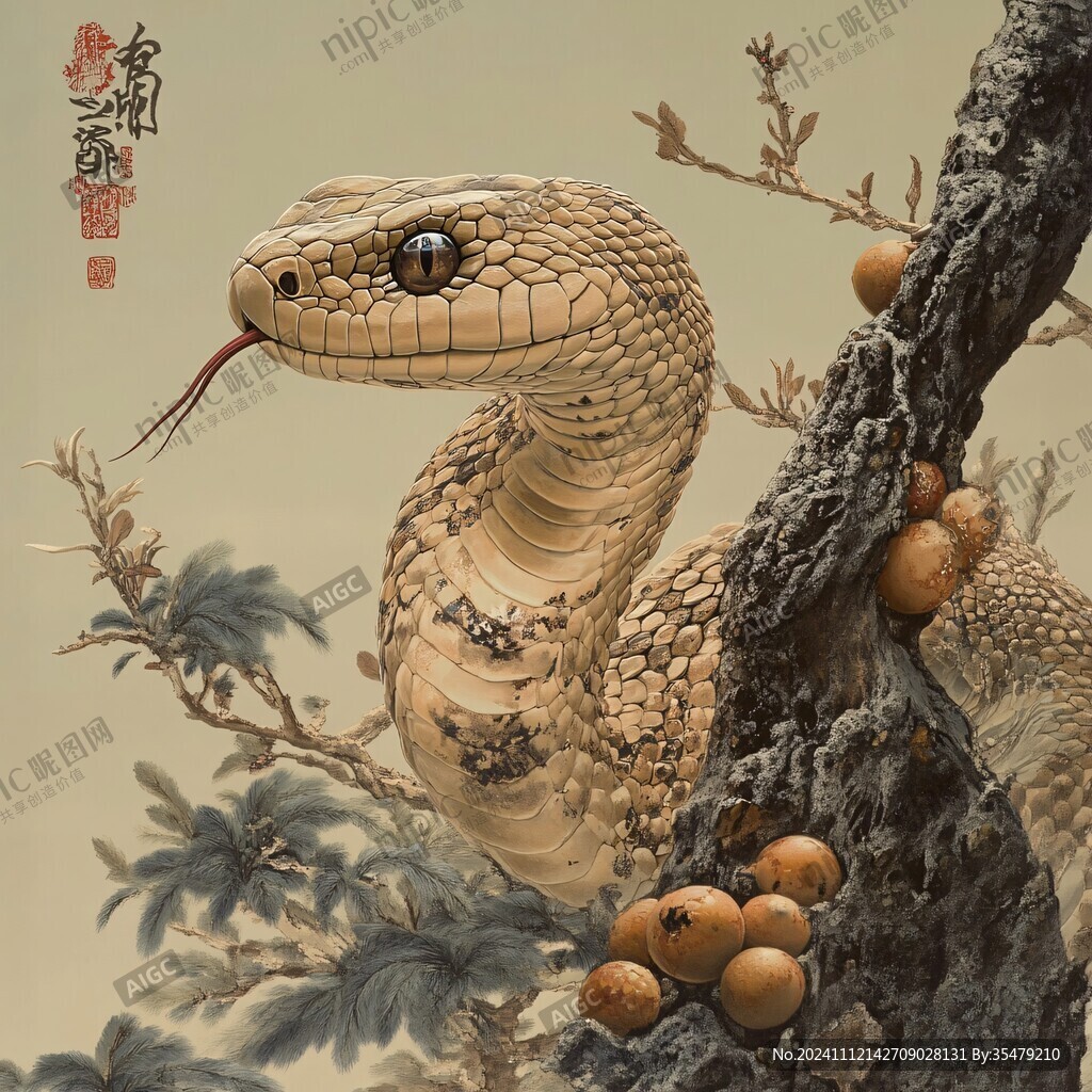 瑞蛇送福